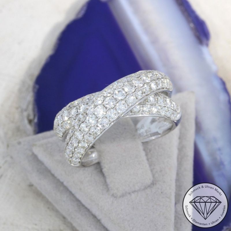 Wert 6890 € Brillant Ring (2,48 carat) in 585er 14 K Weißgold - H1812