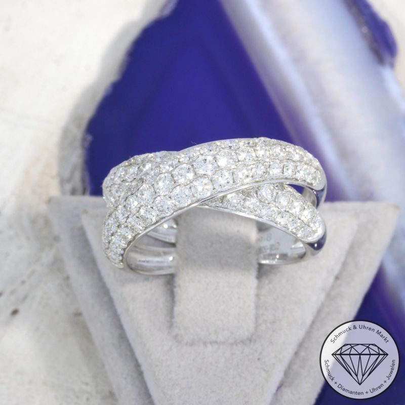 Wert 6890 € Brillant Ring (2,48 carat) in 585er 14 K Weißgold - H1812