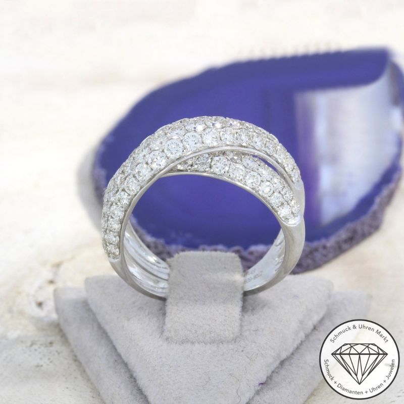 Wert 6890 € Brillant Ring (2,48 carat) in 585er 14 K Weißgold - H1812