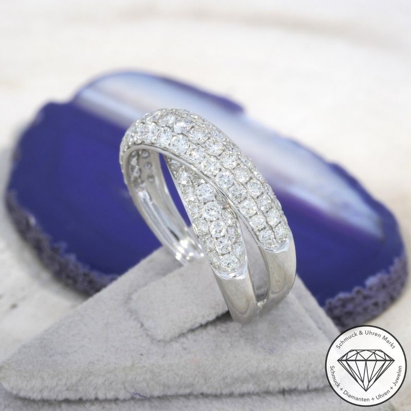Wert 6890 € Brillant Ring (2,48 carat) in 585er 14 K Weißgold - H1812