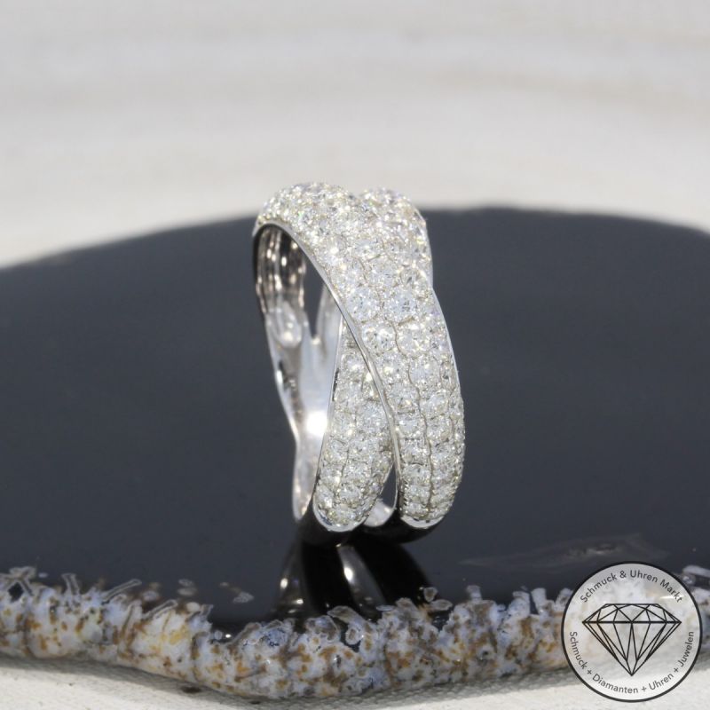 Wert 6890 € Brillant Ring (2,48 carat) in 585er 14 K Weißgold - H1812