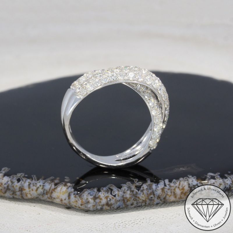 Wert 6890 € Brillant Ring (2,48 carat) in 585er 14 K Weißgold - H1812