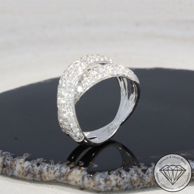Wert 6890 € Brillant Ring (2,48 carat) in 585er 14 K Weißgold - H1812