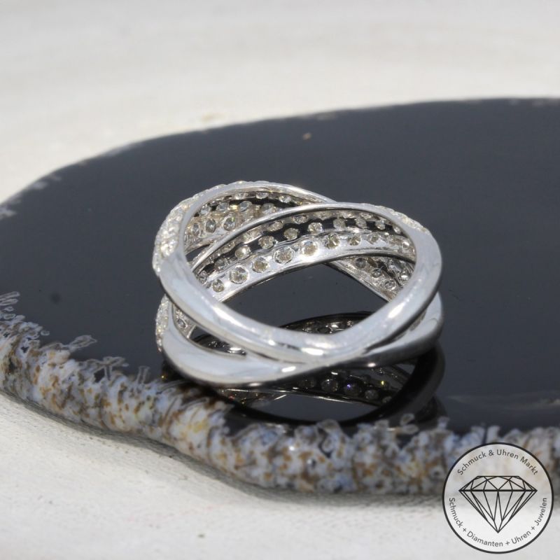 Wert 6890 € Brillant Ring (2,48 carat) in 585er 14 K Weißgold - H1812