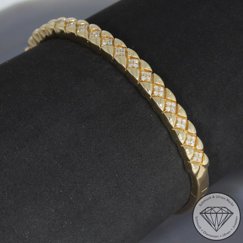 Wert 6390 € Diamant Armreif (0,40 carat) in 585er 14 K Gelbgold - 94887