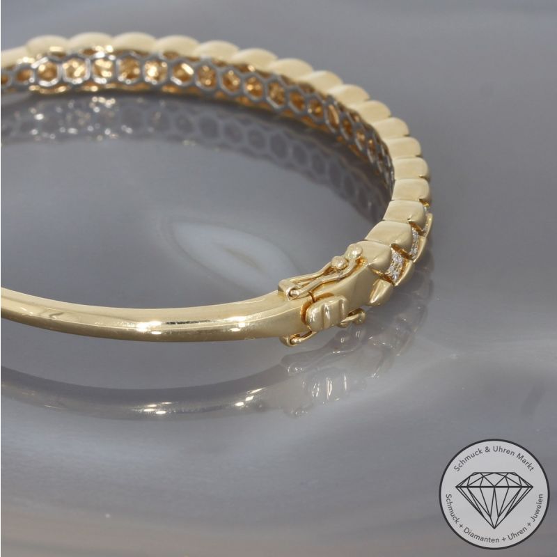 Wert 6390 € Diamant Armreif (0,40 carat) in 585er 14 K Gelbgold - 94887