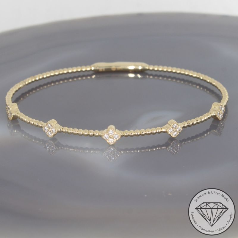 Wert 3090 € Brillant Armreif (0,35 carat) in 585er 14 K Gelbgold - H1577