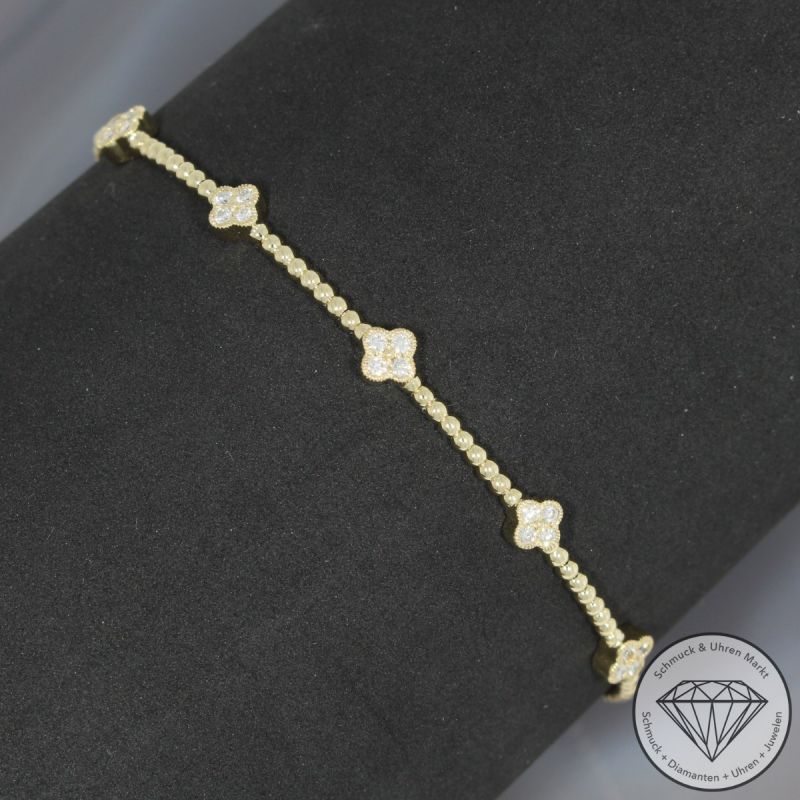 Wert 3090 € Brillant Armreif (0,35 carat) in 585er 14 K Gelbgold - H1577