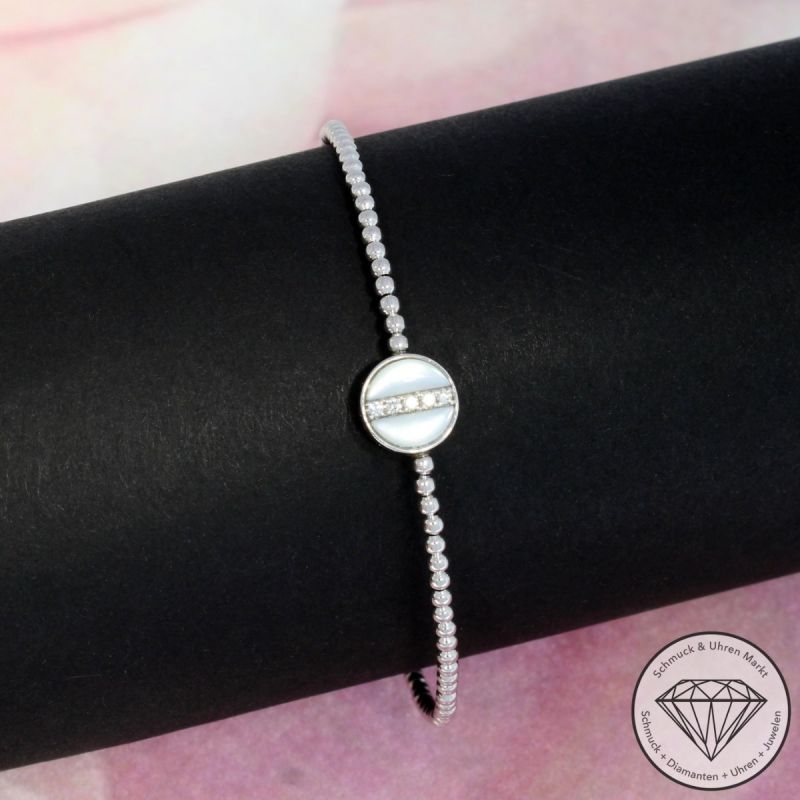 Wert 1710 € Brillant Perl Armreif in 750er 18 K Weißgold - 94899