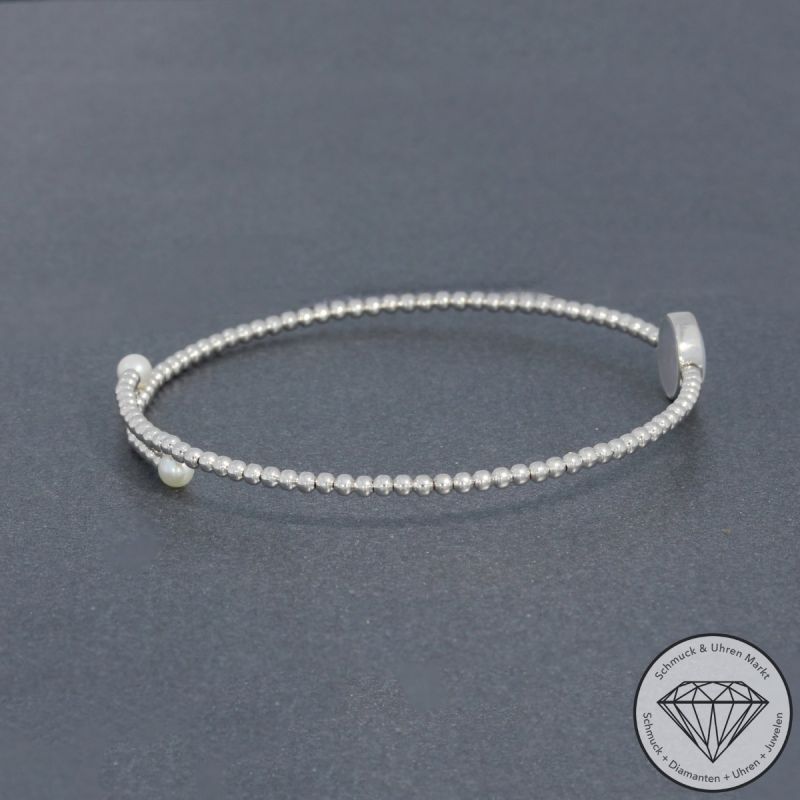 Wert 1710 € Brillant Perl Armreif in 750er 18 K Weißgold - 94899