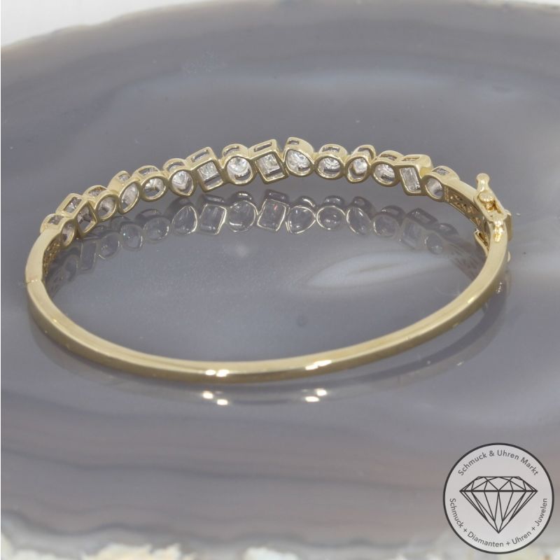 Wert 11790 € Brillant Diamant Armreif in 585er 14 K Gelbgold - 94900