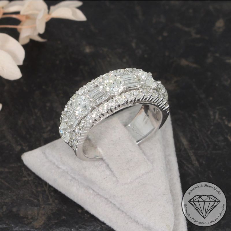 Wert 12770 € Brillant Diamant Ring in 585er 14 K Weißgold - H1794