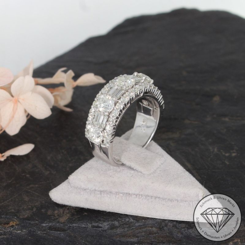 Wert 12770 € Brillant Diamant Ring in 585er 14 K Weißgold - H1794