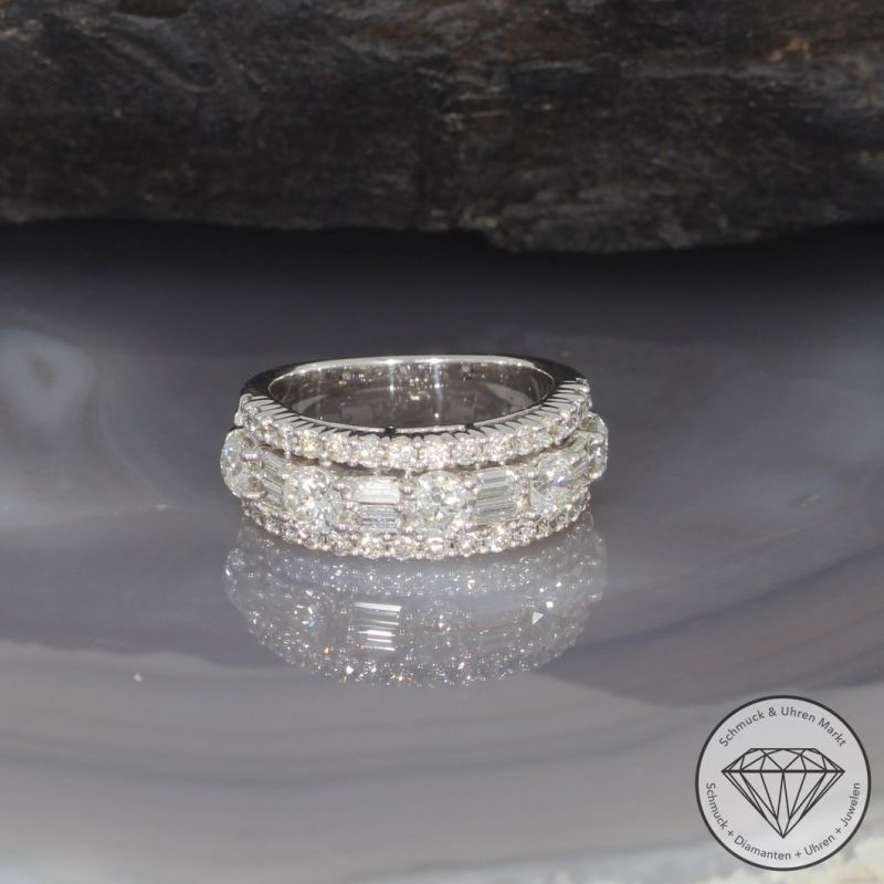Wert 12770 € Brillant Diamant Ring in 585er 14 K Weißgold - H1794