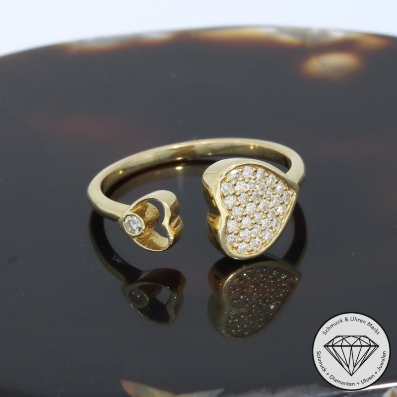Wert 1490 € Brillant Ring Herz (0,19 carat) in 585er 14 K Gelbgold - 94925