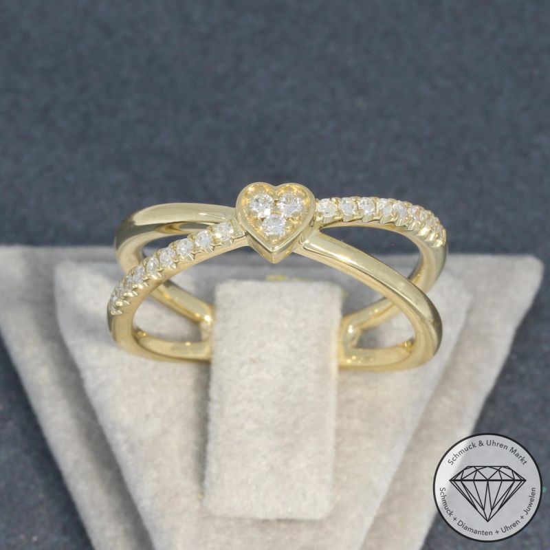Wert 1990 € Brillant Diamant Ring in 585er 14 K Gelbgold - 94926 