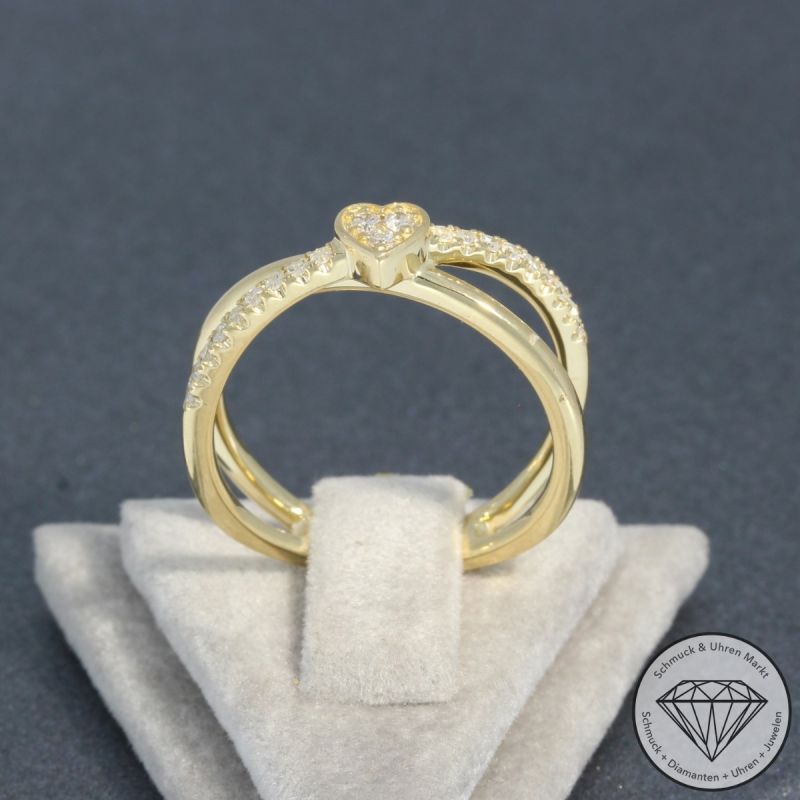 Wert 1990 € Brillant Diamant Ring in 585er 14 K Gelbgold - 94926 