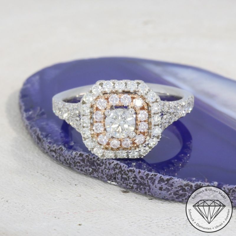 Wert 4450 € Bicolor Brillant Ring (1,09 carat) in 585er 14 K Gold - 94927
