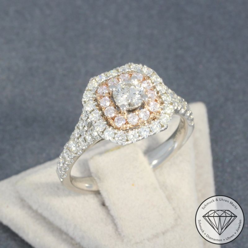 Wert 4450 € Bicolor Brillant Ring (1,09 carat) in 585er 14 K Gold - 94927