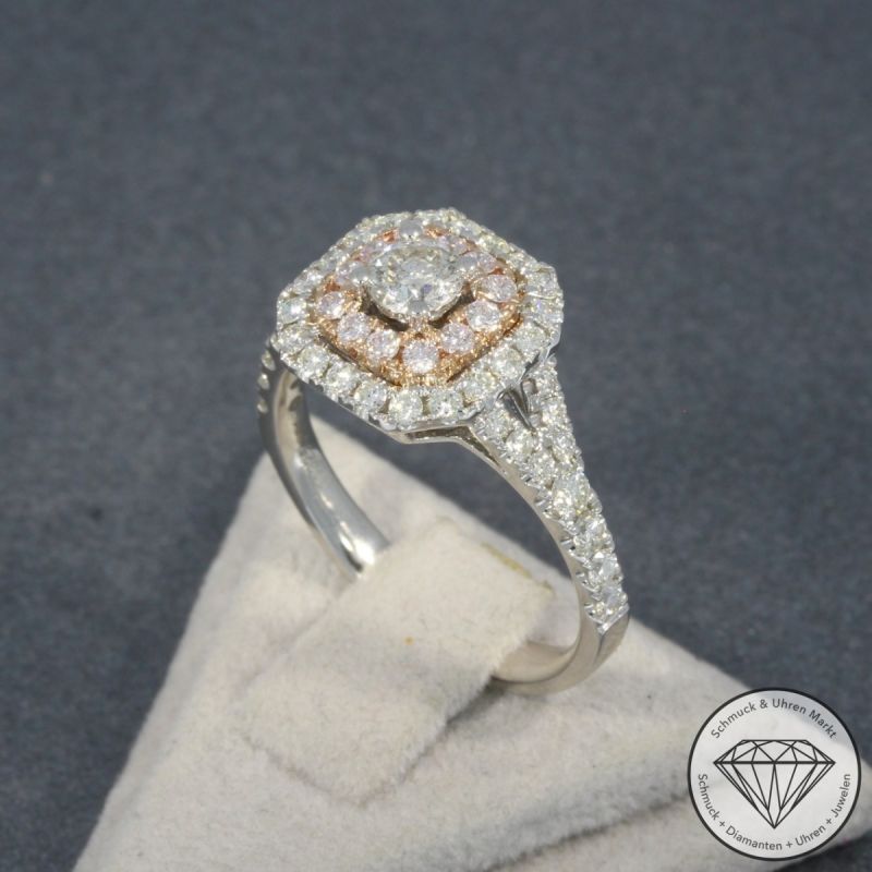 Wert 4450 € Bicolor Brillant Ring (1,09 carat) in 585er 14 K Gold - 94927