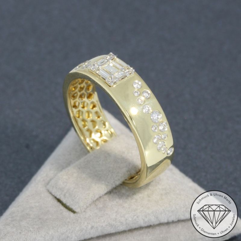 Wert 3190 € Brillant Diamant Ring in 585er 14 Karat Gelbgold - H1769