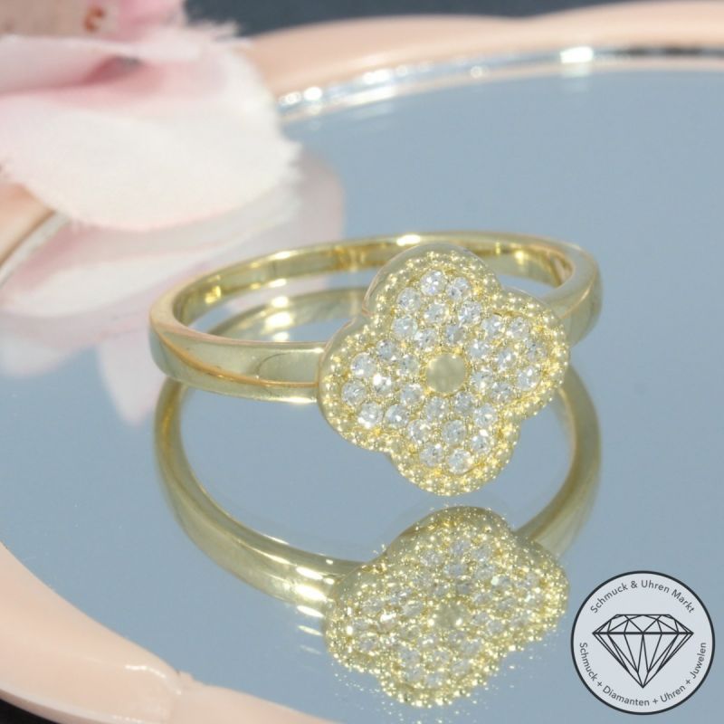 Wert 1990 € Diamant Ring (0,20 carat) in 585er 14 K Gelbgold - 94939