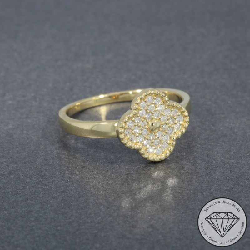Wert 1990 € Diamant Ring (0,20 carat) in 585er 14 K Gelbgold - 94939