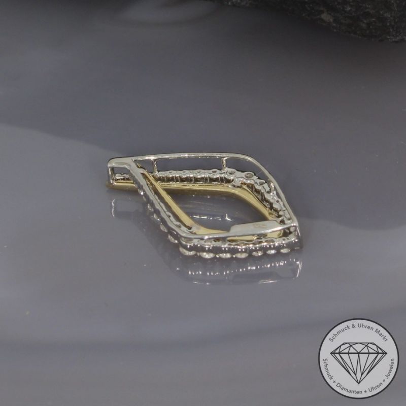 Sale! Wert 1960 € Bicolor Brillant Anhänger (0,50 carat) in 585er 14 K Gold - 94967