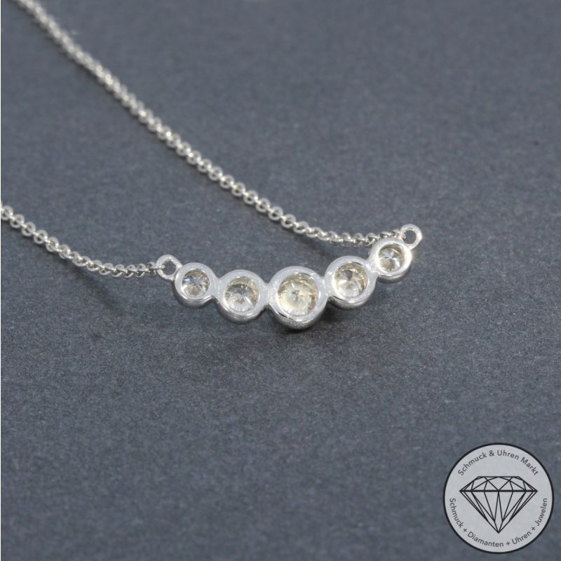 Wert 2490 € Brillant Collier (0,46 carat) in 585er 14 K Weißgold - H702