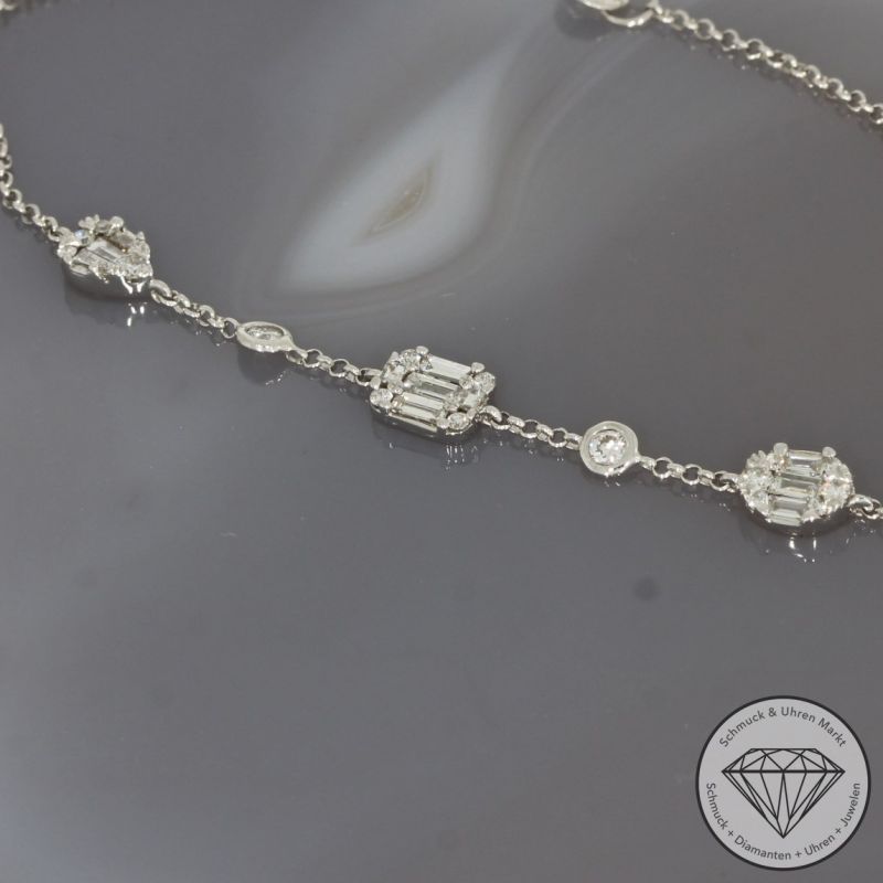 Wert 2270 € Brillant Diamant Armband in 750er 18 K Weißgold - 95001