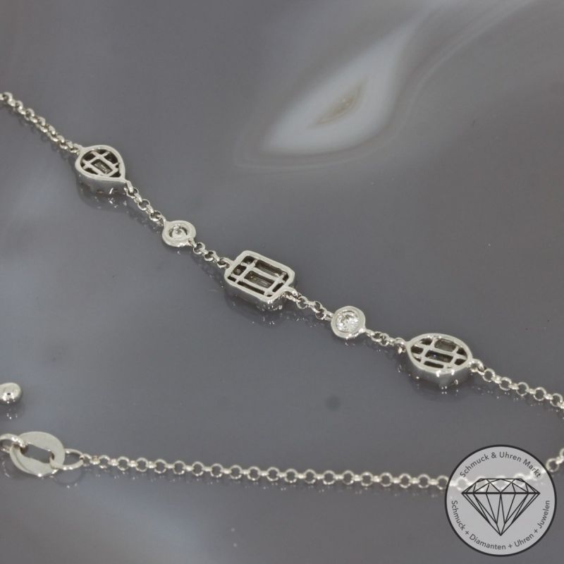 Wert 2270 € Brillant Diamant Armband in 750er 18 K Weißgold - 95001