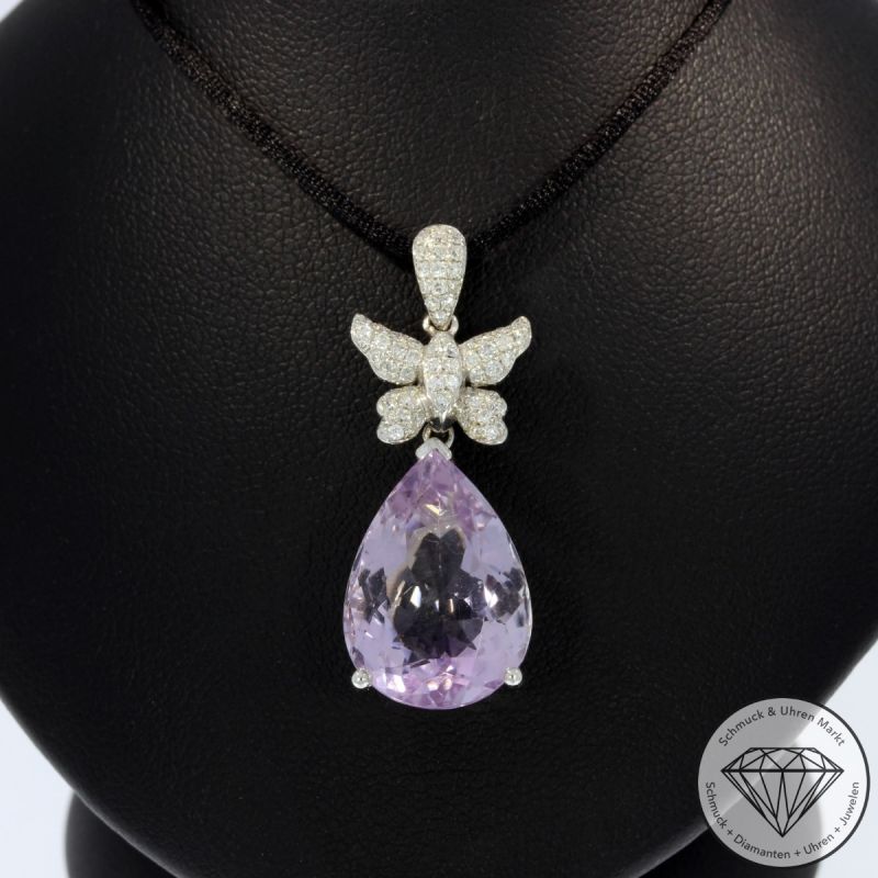 Wert 1810 € Brillant Amethyst Anhänger in 750er 18 K Weißgold - 95006