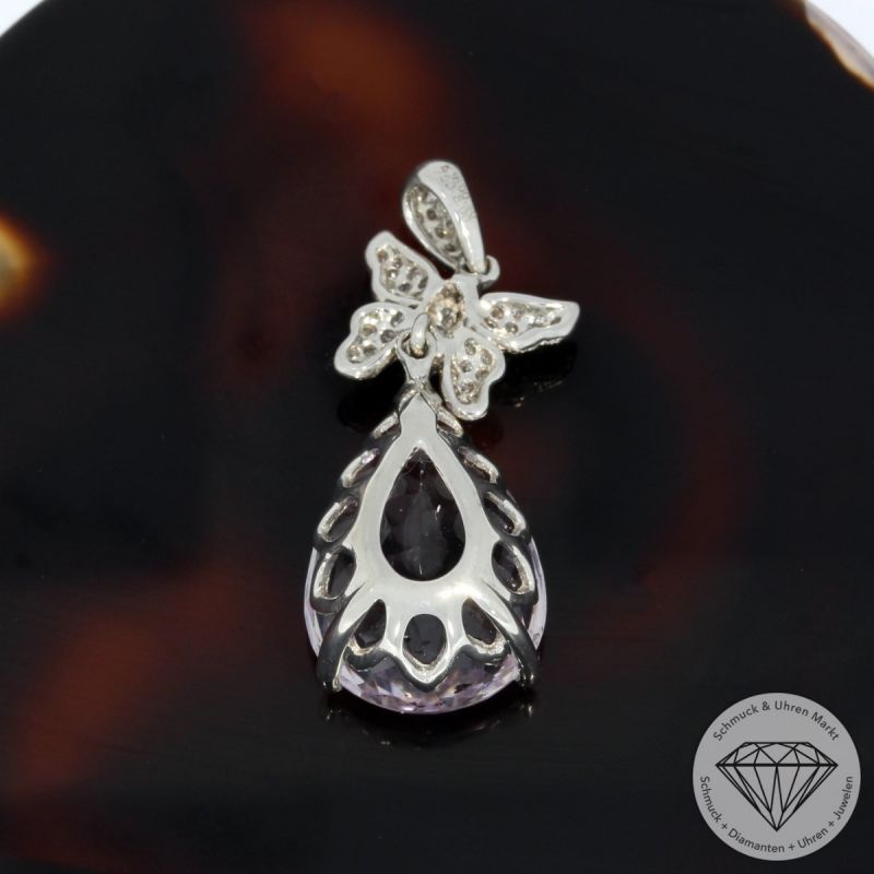 Wert 1810 € Brillant Amethyst Anhänger in 750er 18 K Weißgold - 95006