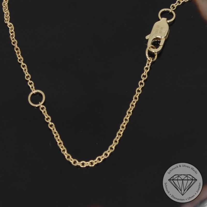 Wert 1490 € Brillant Diamant Malachit Collier in 585er 14 K Gelbgold - H717