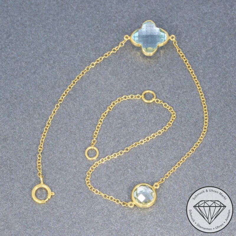 Wert 950 € Topas Armband (3,05 carat) in 585er 14 K Gelbgold - H814