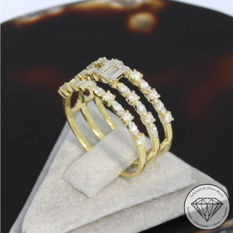 Wert 3300 € Brillant Diamant Ring in 750er 18 K Gelbgold - 95090