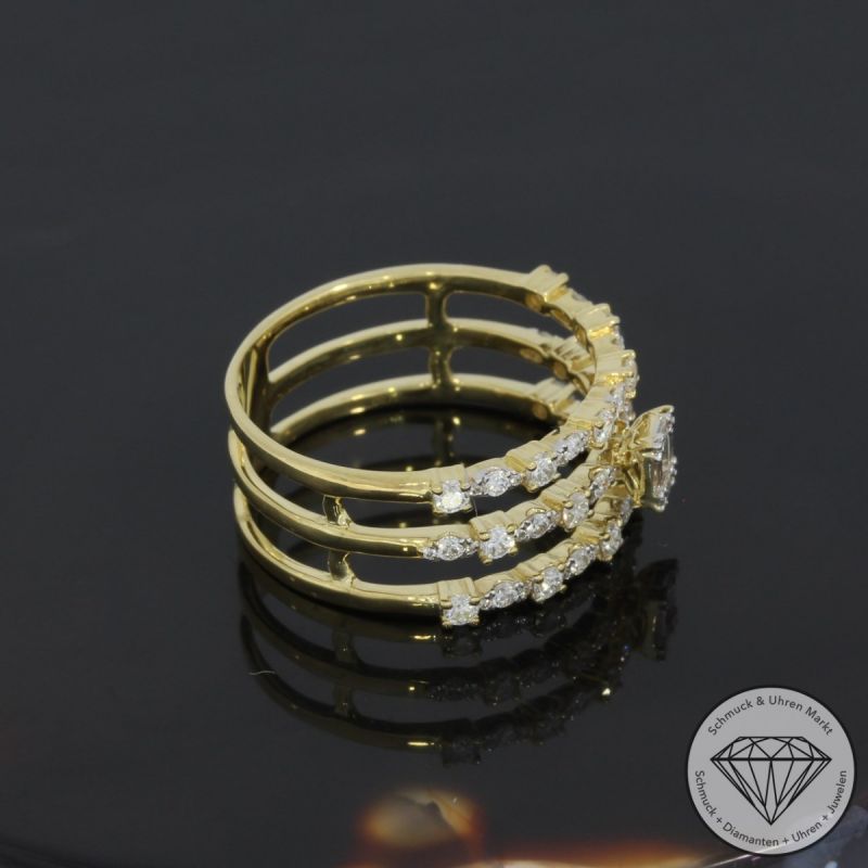 Wert 3300 € Brillant Diamant Ring in 750er 18 K Gelbgold - 95090