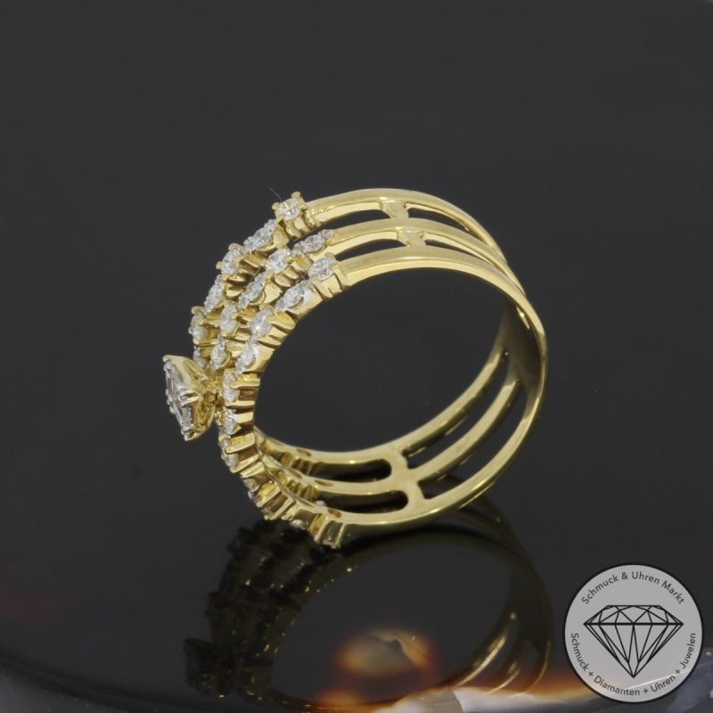 Wert 3300 € Brillant Diamant Ring in 750er 18 K Gelbgold - 95090