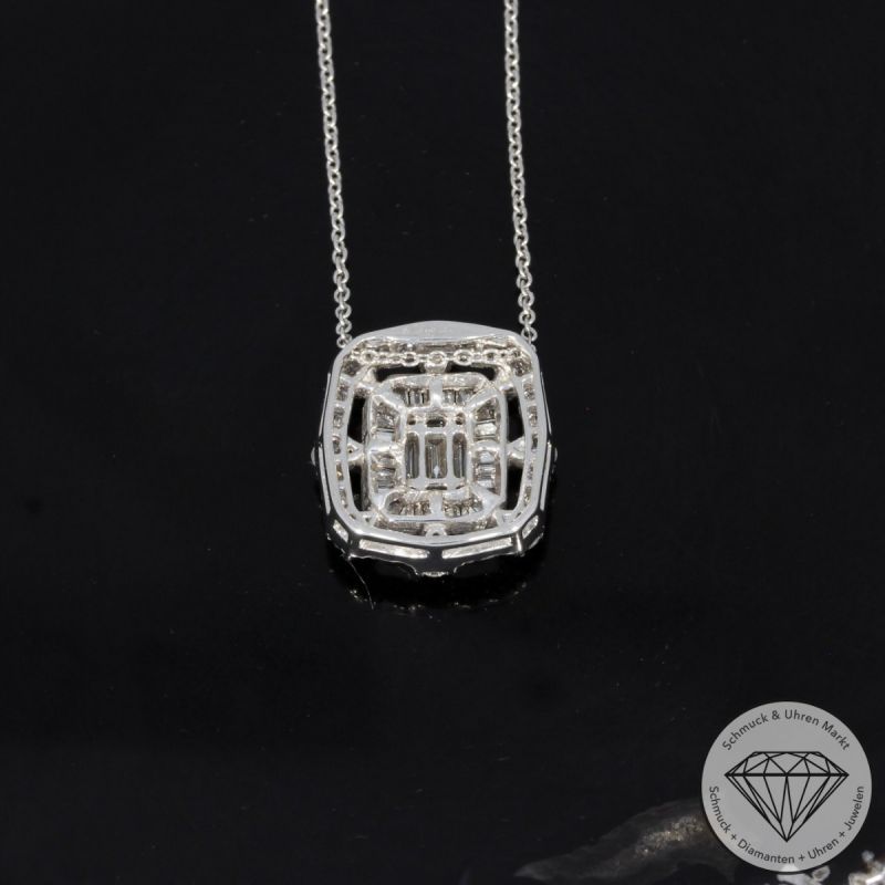 Wert 2970 € Brillant Diamant Collier in 750er 18 K Weißgold - H984