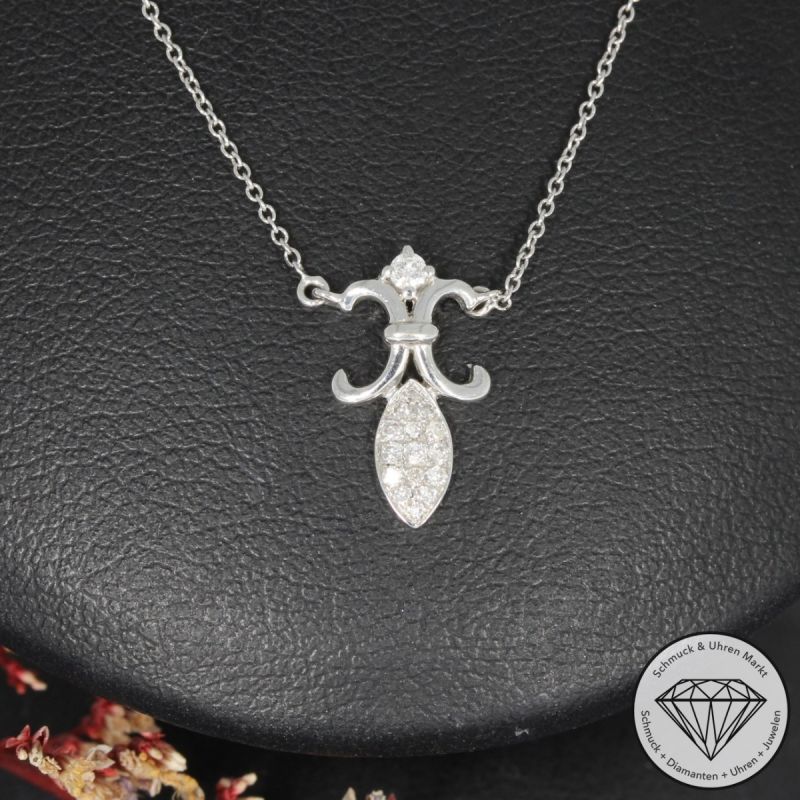 Wert 760 € Brillant Collier (0,06 carat) in 750er 18 K Weißgold - 95129