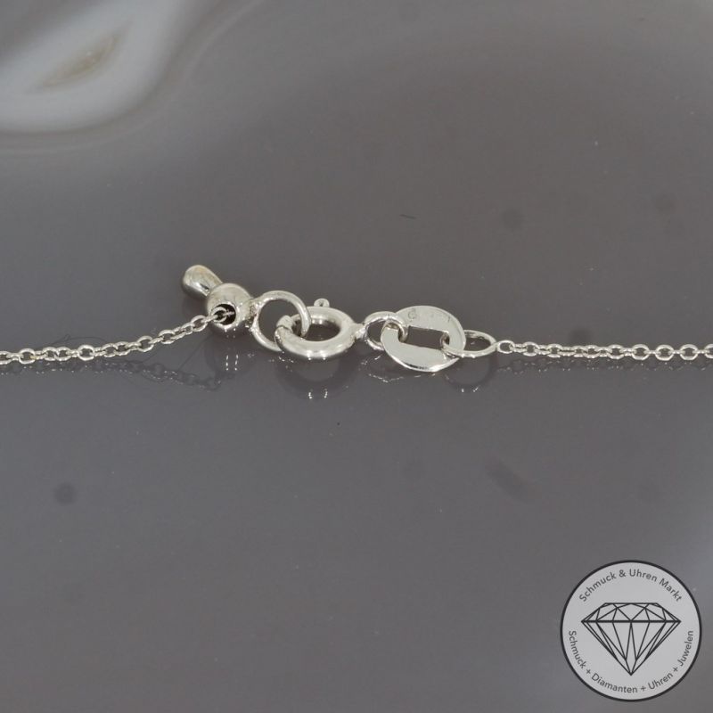 Wert 1520 € Brillant Onyx Rauchquarz Collier in 750er 18 K Weißgold - 95139