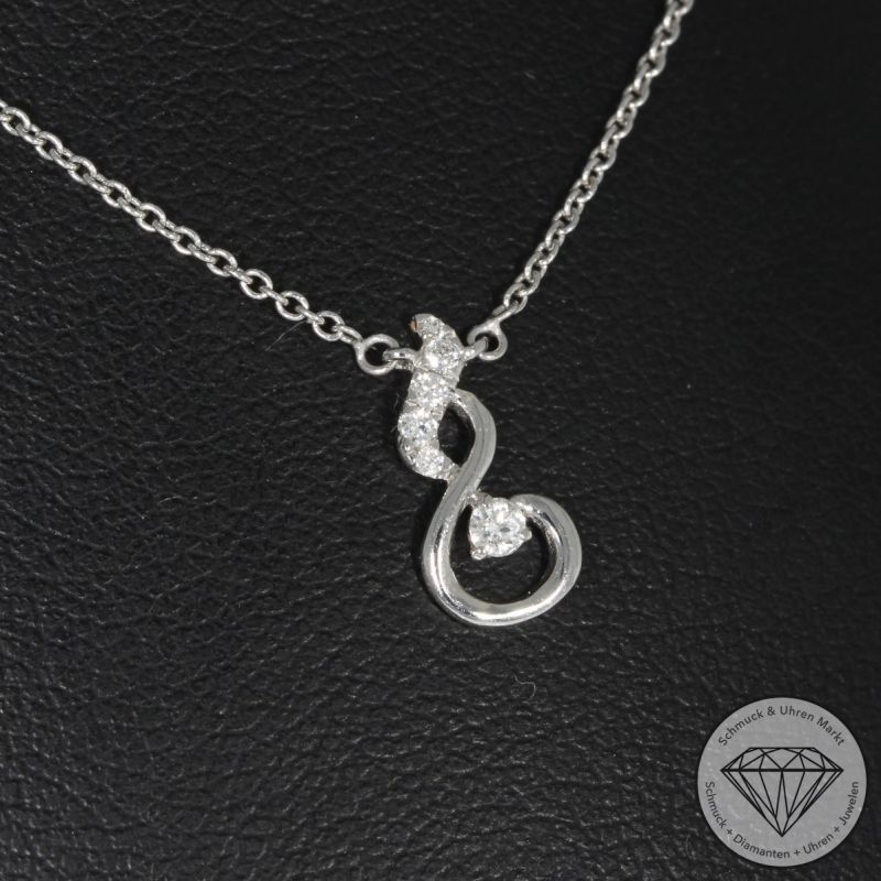 Wert 770 € Brillant Collier (0,05 carat) in 750er 18 K Weißgold - 95146