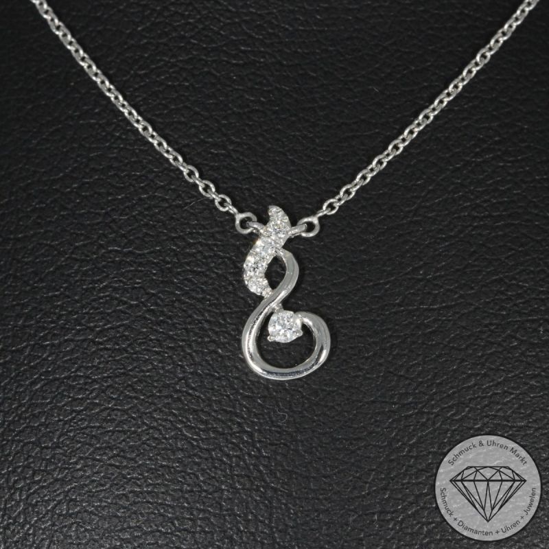 Wert 770 € Brillant Collier (0,05 carat) in 750er 18 K Weißgold - 95146