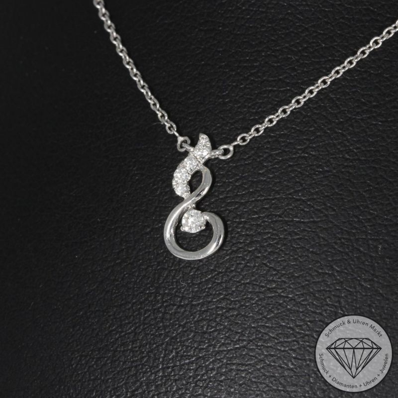 Wert 770 € Brillant Collier (0,05 carat) in 750er 18 K Weißgold - 95146