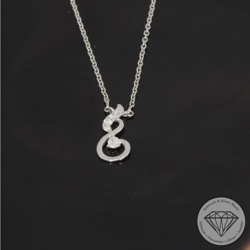 Wert 770 € Brillant Collier (0,05 carat) in 750er 18 K Weißgold - 95146