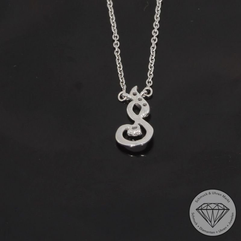 Wert 770 € Brillant Collier (0,05 carat) in 750er 18 K Weißgold - 95146