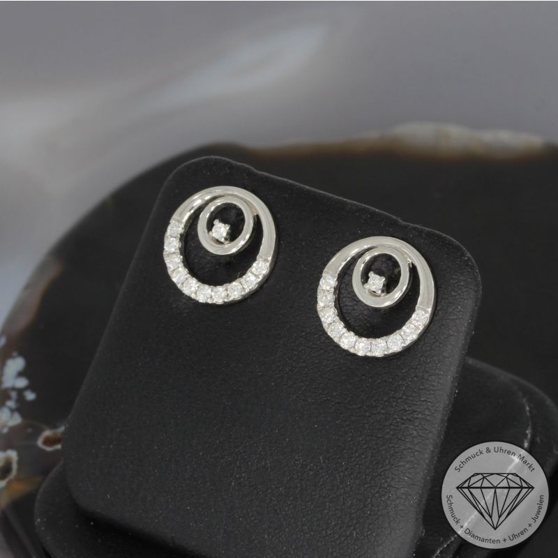 Wert 1130 € Brillant Ohrstecker (0,20 carat) in 750er 18 K Weißgold - 95167