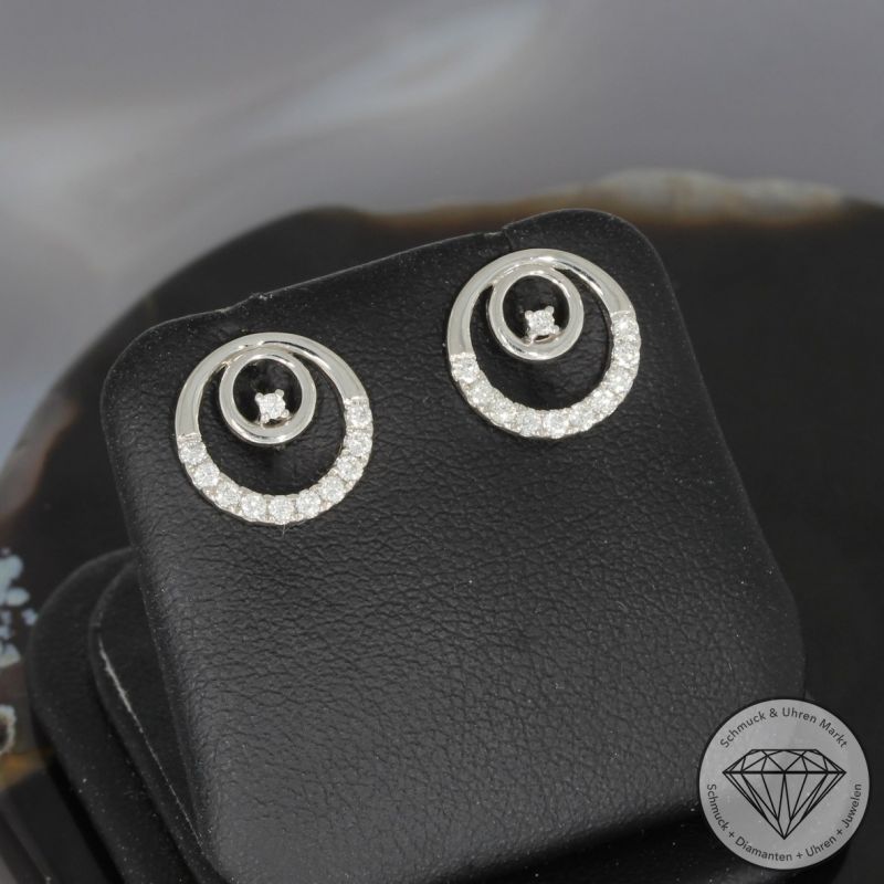 Wert 1130 € Brillant Ohrstecker (0,20 carat) in 750er 18 K Weißgold - 95167