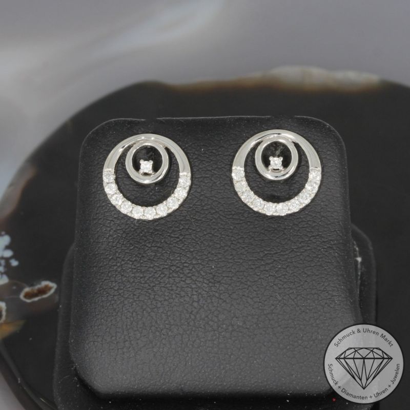 Wert 1130 € Brillant Ohrstecker (0,20 carat) in 750er 18 K Weißgold - 95167
