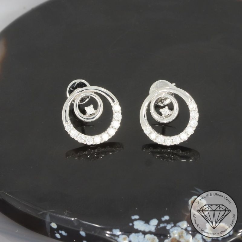 Wert 1130 € Brillant Ohrstecker (0,20 carat) in 750er 18 K Weißgold - 95167
